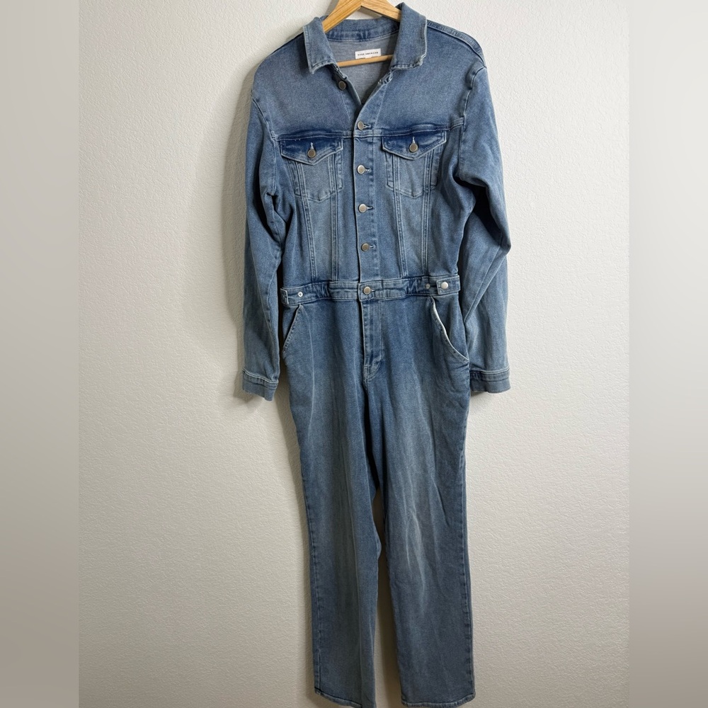 Good American Light Blue Denim Jumpsuit - Picture 4 of 16